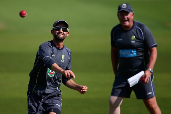 Nathan Lyon in England in 2013.