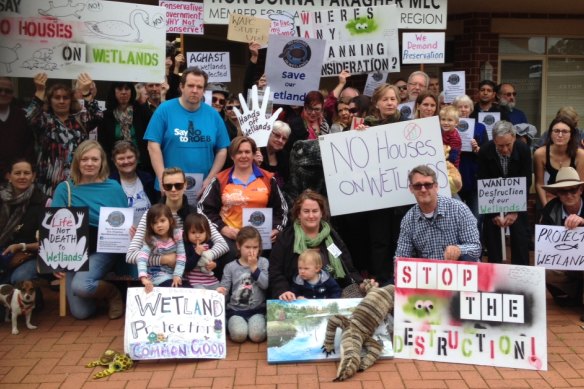 Residents trying to save a Bayswater wetland from being subdivided for a housing development. 