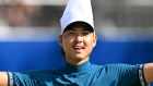 Min Woo Lee wearing a chef’s hat during the Australian PGA Championship.