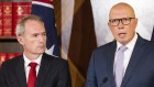 Opposition frontbencher David Coleman with Coalition leader Peter Dutton last year.