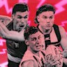 Finals contenders: Sam Darcy, Nick Daicos and Nick Watson.