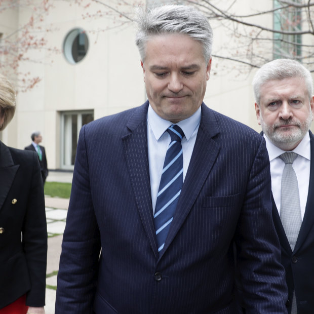Michaelia Cash, Mathias Cormann and Mitch Fifield announce their resignations from the Turnbull ministry.