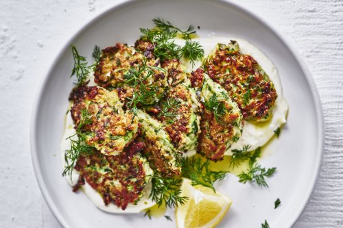 Julia Busuttil Nishimura’s zucchini and halloumi fritters.