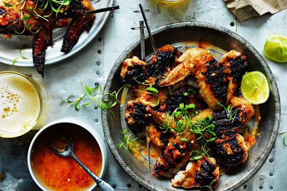 Singapore-style barbecued chicken.