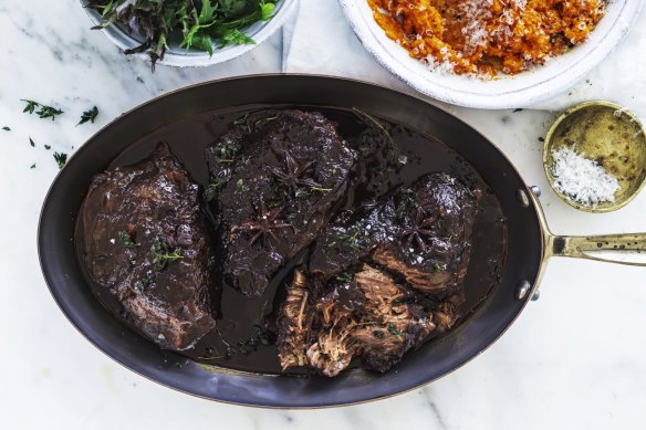 Adam Liaw’s shiraz and aniseed beef cheeks