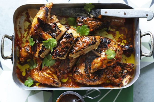 Peri-peri barbecue chicken.