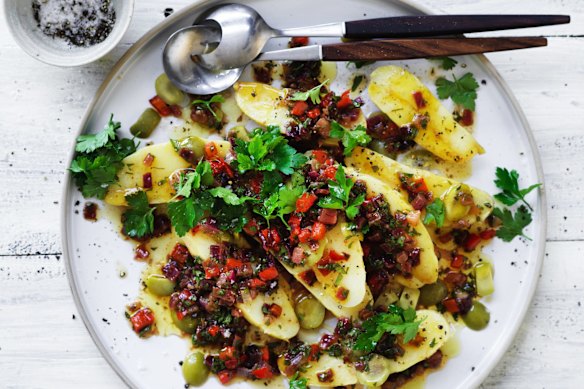 Adam Liaw’s marinated kipfler potato salad.
