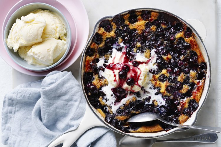 Danielle Alvarez’s blueberry spoon cake.