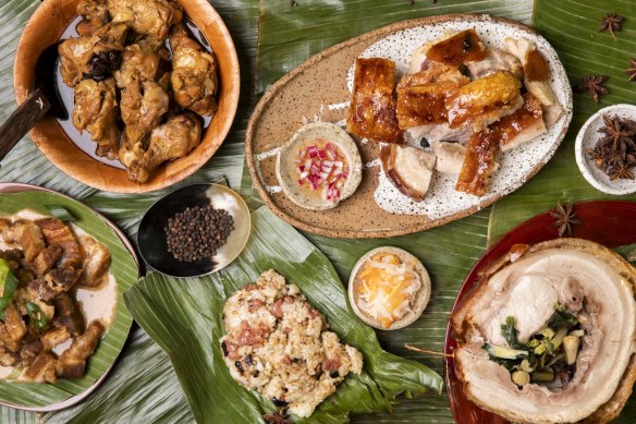 Assorted dishes at Cebu Charcoal Lechon Belly.