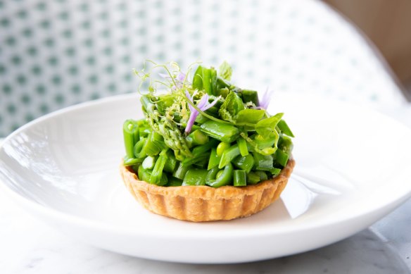 Tartlette of summer greens and fromage blanc.