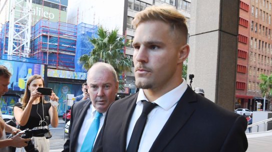 Jack De Belin arrives at the Federal Court on Thursday.