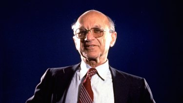 Milton Friedman in 1977. Friedman said you could attach a probability to each possible outcome and then multiply these together to get the “expected outcome”.