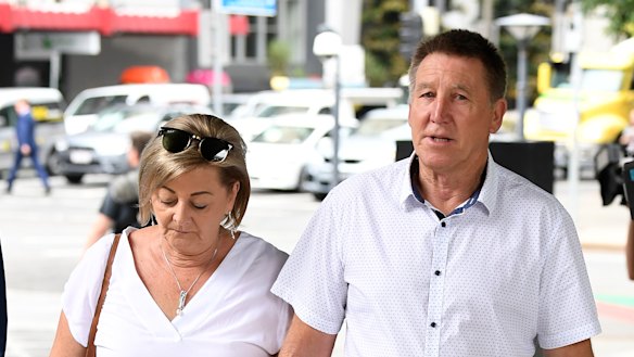 Shane Goodchild (right), father of Kate Goodchild and Luke Dorsett.  