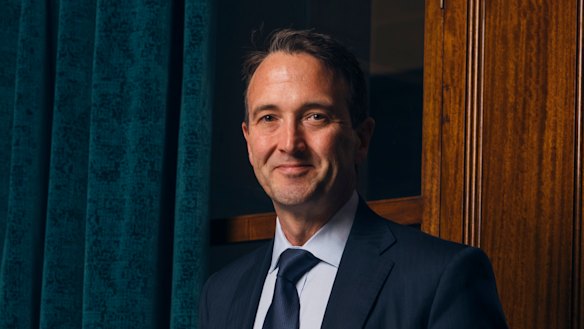 Challenger CEO Richard Howes. Shares gained more than 10 per cent on Tuesday after reporting a $220 million profit. 