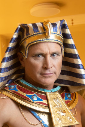 Shane Crawford makes his theatre debut as the Pharaoh in Joseph.