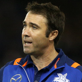 Frustrated: North Melbourne coach Brad Scott.