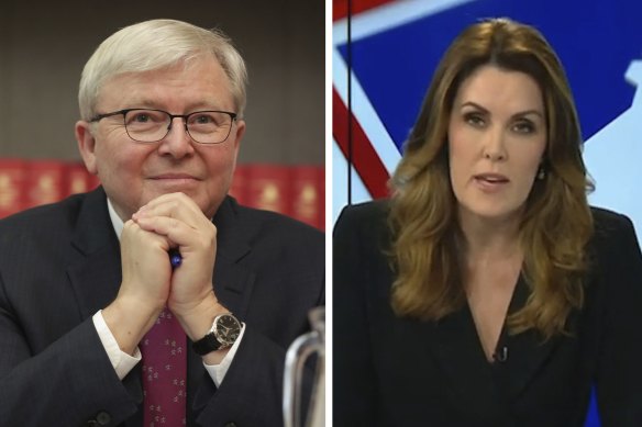 Former prime minister Kevin Rudd has welcomed an on-air apology from Sky News commentator Peta Credlin.