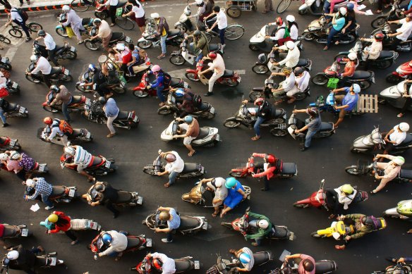 The dense traffic is another contributor to noise levels in Vietnam’s largest city.