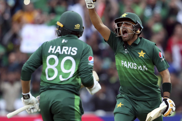 Force to be reckoned with: Babar Azam, right, looms. 