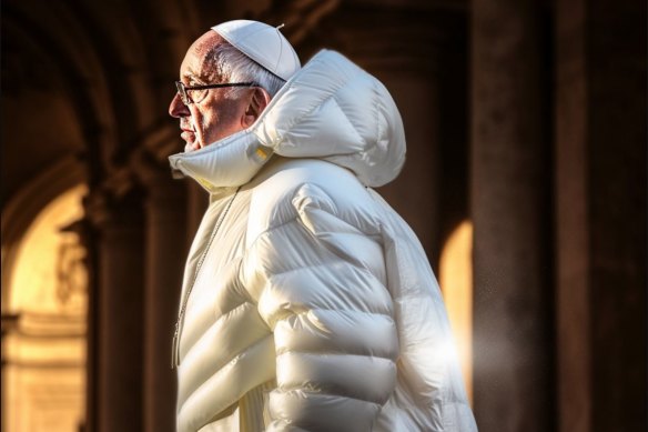 The Balenciaga Pope, courtesy of AI.