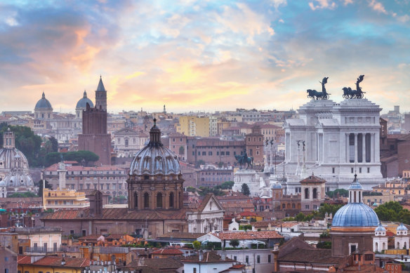 The view from Janiculum Hill in Rome.