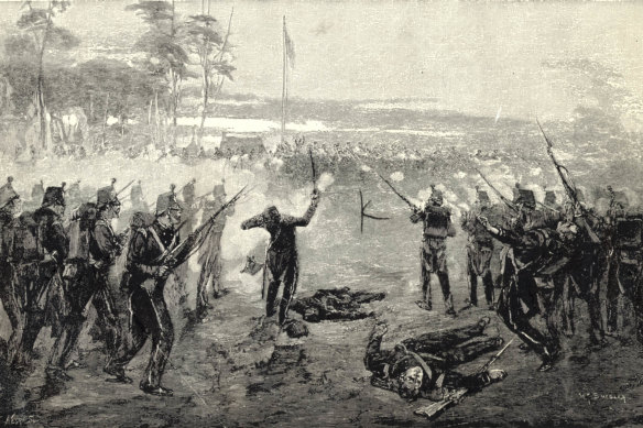 The attack on the Eureka Stockade.