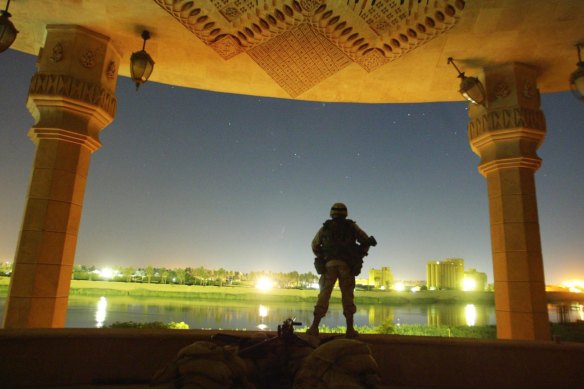 An American soldier in Baghdad in 2003.