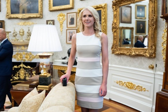 Harp pictured in the Oval Office of the White House last month.