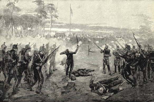 1854  Eureka rebellion. The attack on the Eureka Stockade on 3 December 1854.