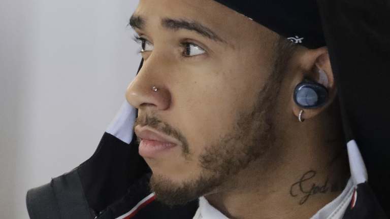 Edge of history: Lewis Hamilton.