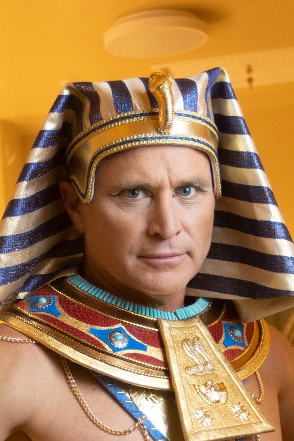 Shane Crawford makes his theatre debut as the Pharaoh in Joseph.