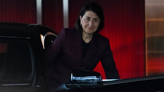 Former NSW premier Gladys Berejiklian outside her home in Sydney on Friday before the Court of Appeal judgment was handed down.