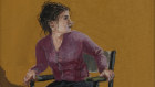 Celebrated Victorian artist Graeme Drendel’s gouache and watercolour on paper, Model on Chair, 2003, is estimated to sell for between $300 and $500 through Gibson’s auctioneers in Melbourne next week. The small work (10 x 8.5 cm) is in a two-part auction of works from the Lyn Faulkner Art Collection.