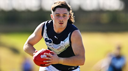Lachy Dovaston is considered the best small forward in this year’s AFL draft.