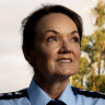 NSW Police Commissioner Karen Webb at Sandy Beach Reserve, by Macquarie River, Dubbo.