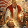 The AI-generated image posted by Trump showing himself as a messianic figure.