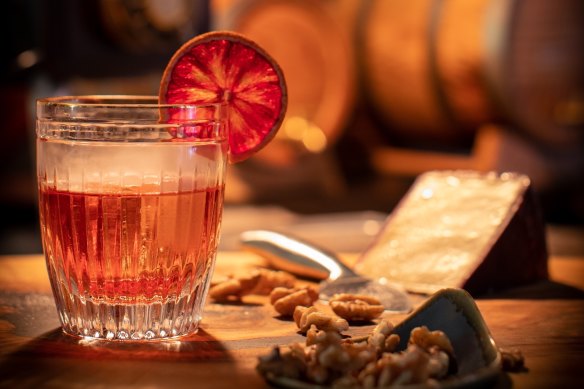 Moonshiner King Street Double Barreled Negroni.