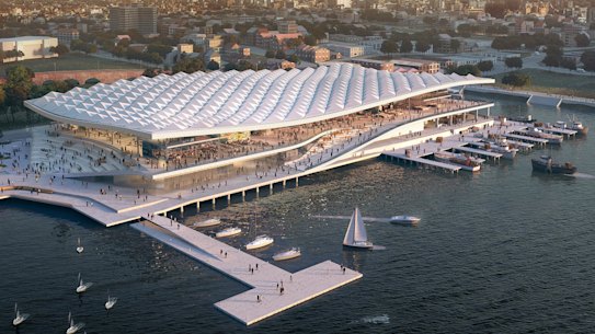 An artist's impression of the new Sydney Fish Market.