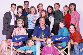 The Neighbours cast in the show’s 1980s prime.