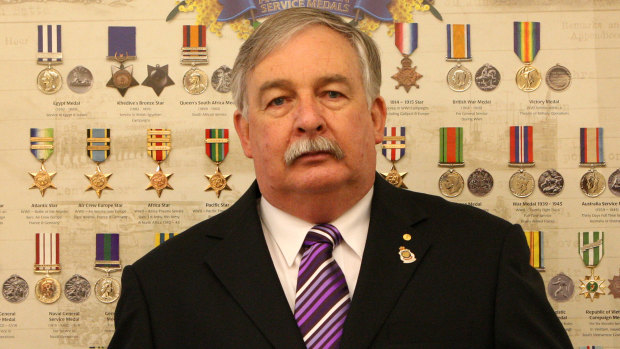 Former state RSL president Don Rowe, pictured in 2008.