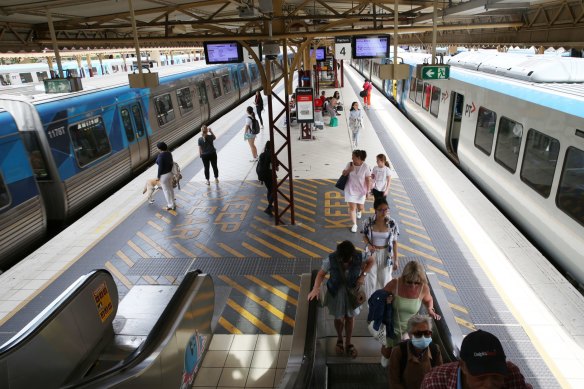 Commuter numbers are thinning out on suburban services.