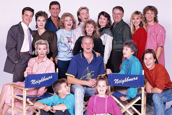 The Neighbours cast in the show’s 1980s prime.