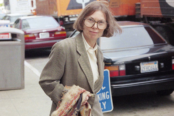  The New Yorker writer Janet Malcolm leaving the Federal Courthouse in San Francisco in 1993.