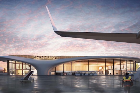 An artist’s impression of the new Vlora International Airport.