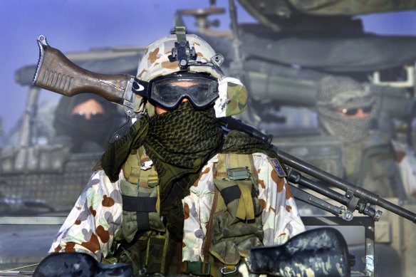 SAS soldiers on patrol in Afghanistan.