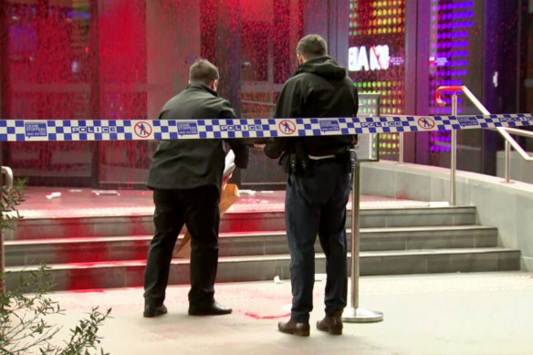 Pro-Palestine protesters sprayed the entrance to ABC offices in Southbank with red paint this morning.