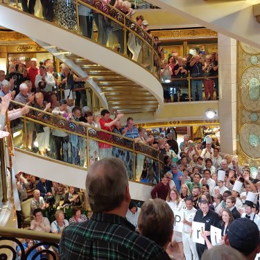 Passengers on board the Ruby Princess.