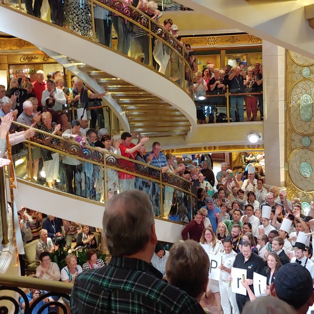 Passengers on board the Ruby Princess.