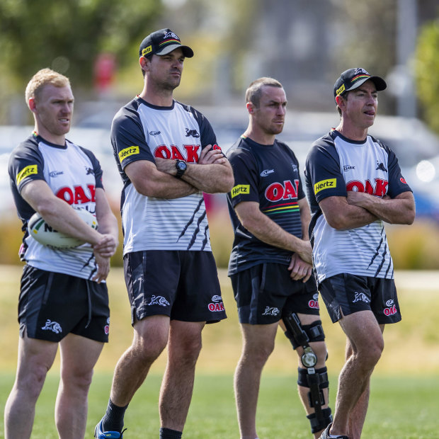 Cameron Ciraldo with Peter Wallace, James Maloney and Greg Alexander in 2018.