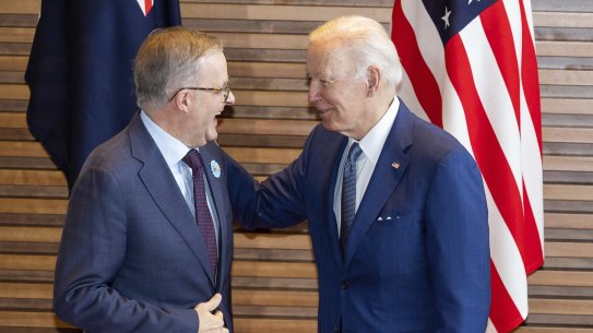 Prime Minister Anthony Albanese enjoyed a warm welcome from US President Joe Biden at the Quad meeting in Tokyo.